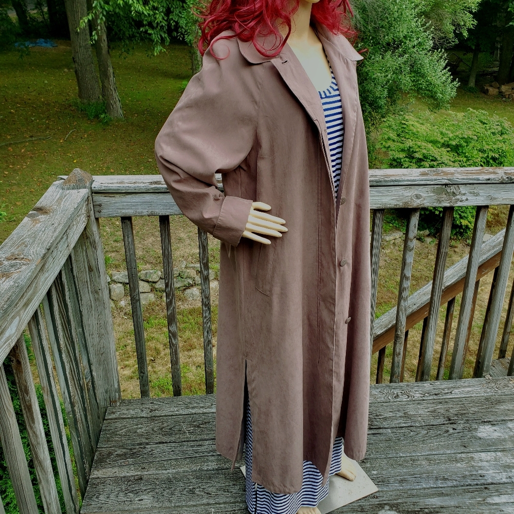 Bernardo Light Brown Full Length Button Down Line… - image 1